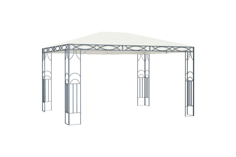 pavillon 400 x 300 cm cremefarvet - Creme - Havemøbler - Solafskærmning - Havepavilloner - Komplet pavillon