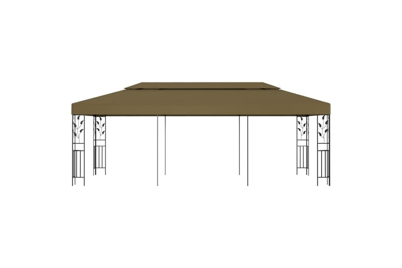 Pavillon 6x3 m 180 g/m² gråbrun - Gråbrun - Komplet pavillon