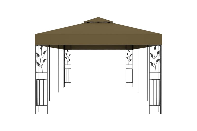 Pavillon 6x3 m 180 g/m² gråbrun - Gråbrun - Komplet pavillon