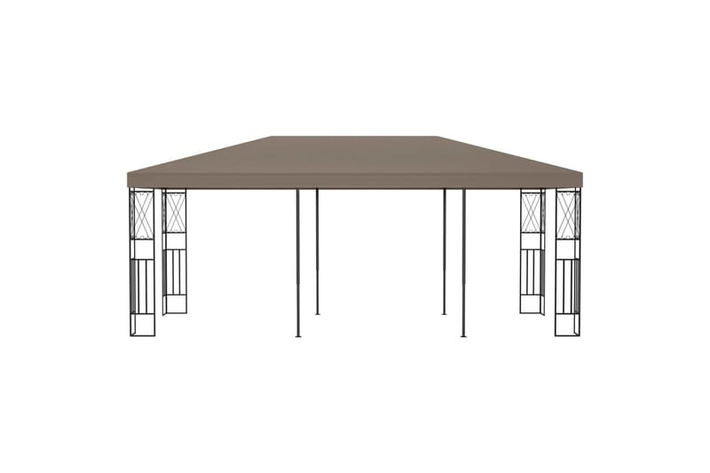 pavillon 6x3 m stof gråbrun - Gråbrun - Havemøbler - Solafskærmning - Havepavilloner - Komplet pavillon