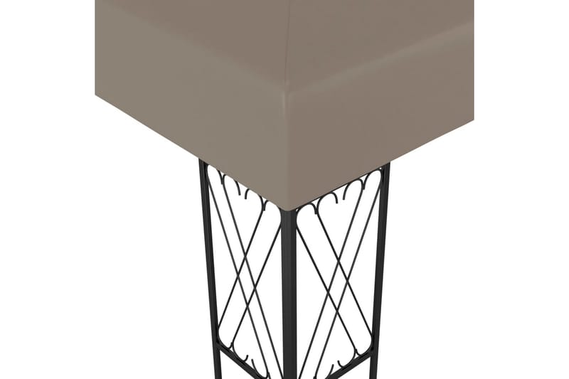 pavillon 6x3 m stof gråbrun - Gråbrun - Havemøbler - Solafskærmning - Havepavilloner - Komplet pavillon
