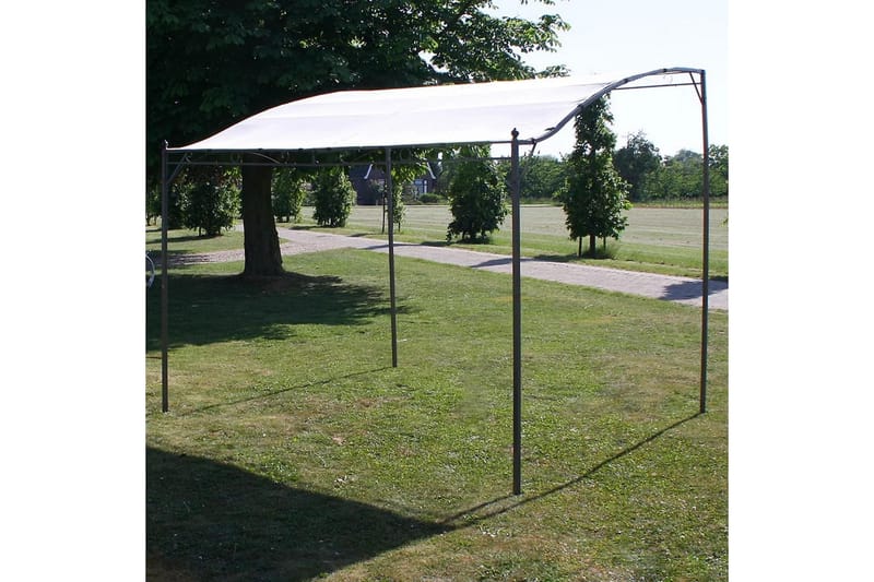 Pavillon I Stof Cremehvid - Creme - Havemøbler - Solafskærmning - Havepavilloner - Komplet pavillon