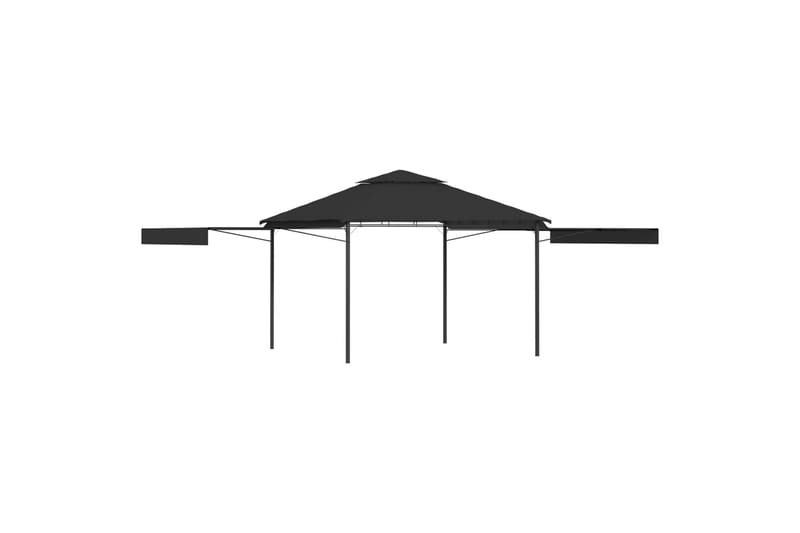 Pavillon m. 2 Udvidelige Tage 3X3X2,75 M 180 G/M² Antracitgr - Havemøbler - Solafskærmning - Havepavilloner - Komplet pavillon