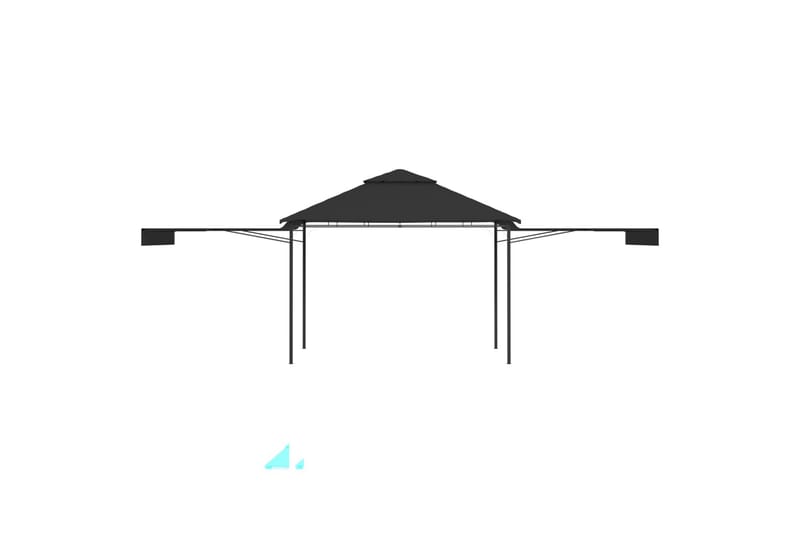 Pavillon m. 2 Udvidelige Tage 3X3X2,75 M 180 G/M² Antracitgr - Havemøbler - Solafskærmning - Havepavilloner - Komplet pavillon