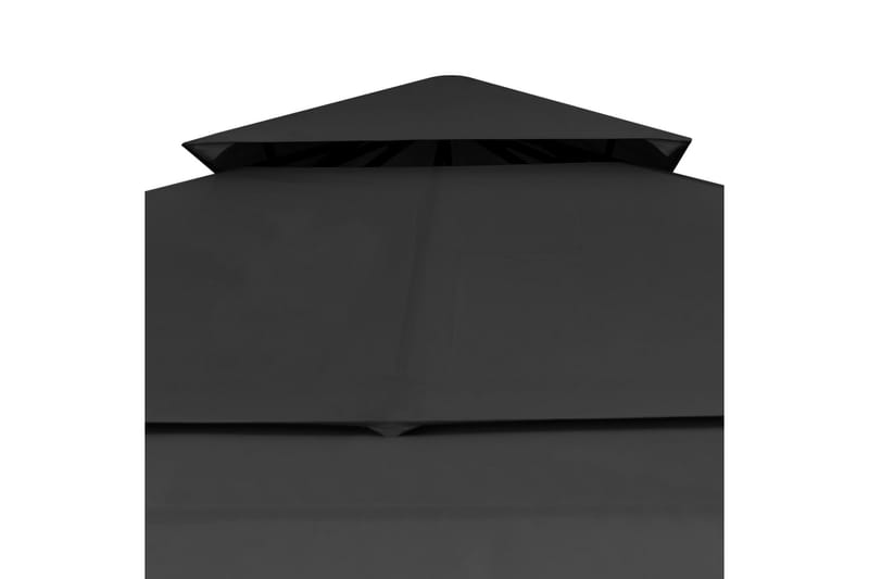 Pavillon m. 2 Udvidelige Tage 3X3X2,75 M 180 G/M² Antracitgr - Havemøbler - Solafskærmning - Havepavilloner - Komplet pavillon