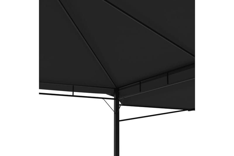 Pavillon m. 2 Udvidelige Tage 3X3X2,75 M 180 G/M² Antracitgr - Havemøbler - Solafskærmning - Havepavilloner - Komplet pavillon