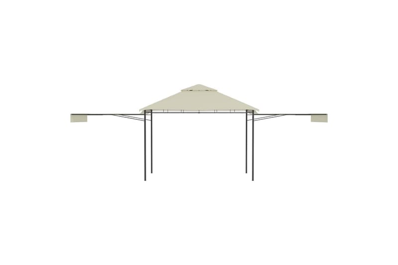 Pavillon m. 2 Udvidelige Tage 3X3X2,75cm 180 G/M² Cremefarve - Havemøbler - Solafskærmning - Havepavilloner - Komplet pavillon