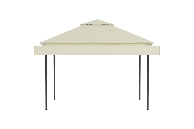Pavillon m. 2 Udvidelige Tage 3X3X2,75cm 180 G/M² Cremefarve - Havemøbler - Solafskærmning - Havepavilloner - Komplet pavillon
