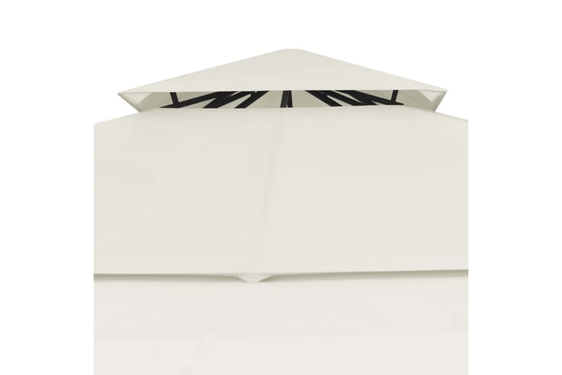 Pavillon m. 2 Udvidelige Tage 3X3X2,75cm 180 G/M² Cremefarve - Havemøbler - Solafskærmning - Havepavilloner - Komplet pavillon