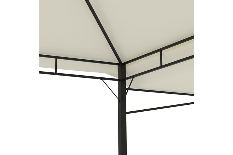 Pavillon m. 2 Udvidelige Tage 3X3X2,75cm 180 G/M² Cremefarve - Komplet pavillon