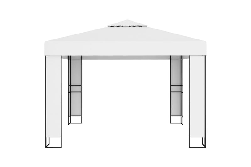 Pavillon Med Dobbelttag 3x3 m Cremefarvet - Creme - Komplet pavillon