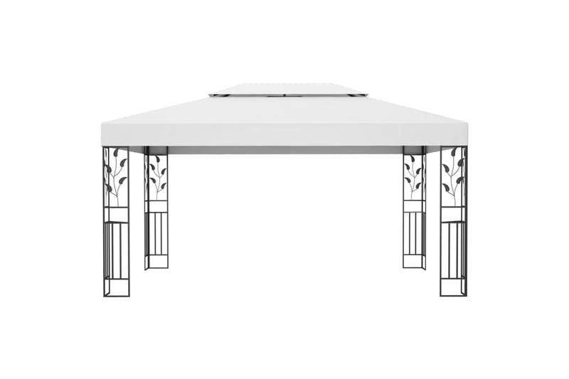 Pavillon Med Dobbelttag 3x4 m Hvid - Hvid - Havemøbler - Solafskærmning - Havepavilloner - Komplet pavillon