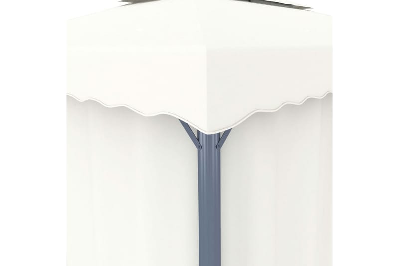 Pavillon Med Gardin 3x3 m Cremefarvet - Creme - Havemøbler - Solafskærmning - Havepavilloner - Komplet pavillon