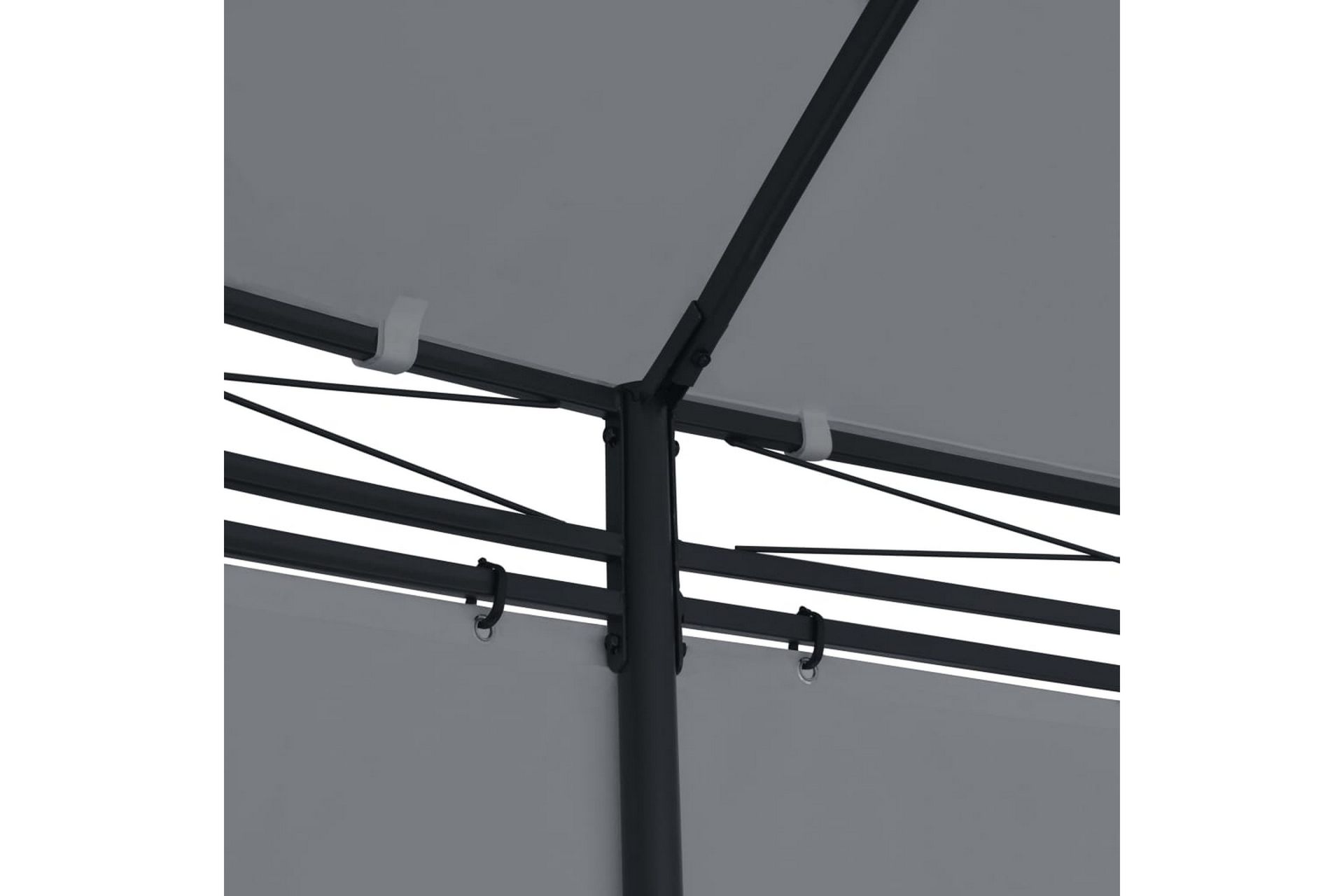 Pavillon Med Gardiner 530X350X265 cm Antracitgrå - Havemøbler - Solafskærmning - Havepavilloner - Komplet pavillon