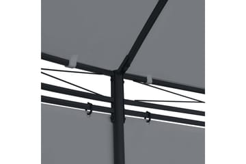Pavillon Med Gardiner 530X350X265 cm Antracitgrå - Havemøbler - Solafskærmning - Havepavilloner - Komplet pavillon