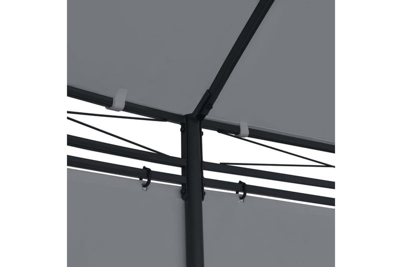 Pavillon Med Gardiner 530X350X265 cm Antracitgrå - Havemøbler - Solafskærmning - Havepavilloner - Komplet pavillon