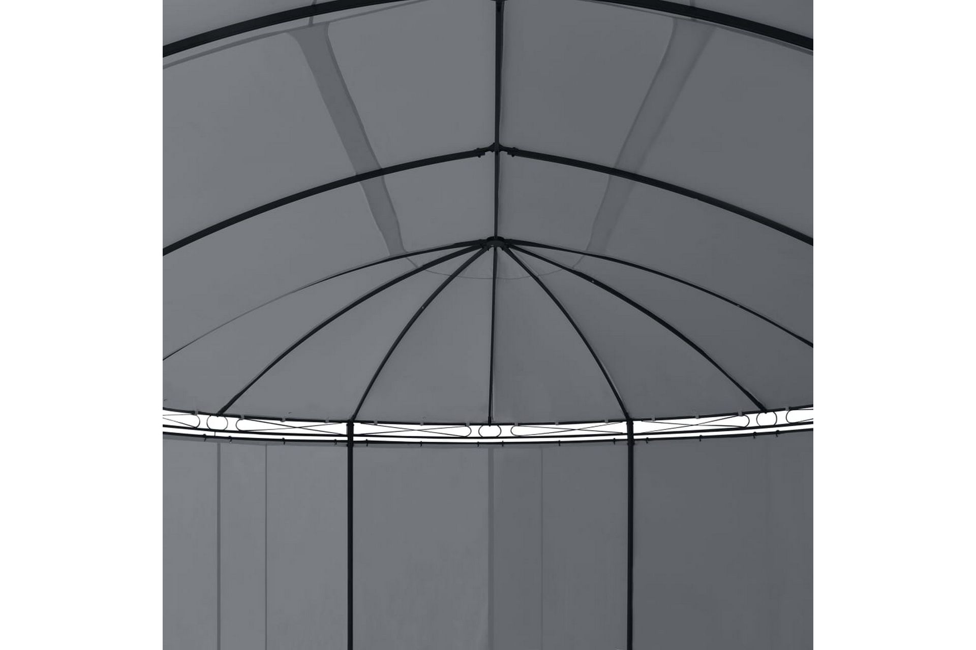Pavillon Med Gardiner 530X350X265 cm Antracitgrå - Havemøbler - Solafskærmning - Havepavilloner - Komplet pavillon