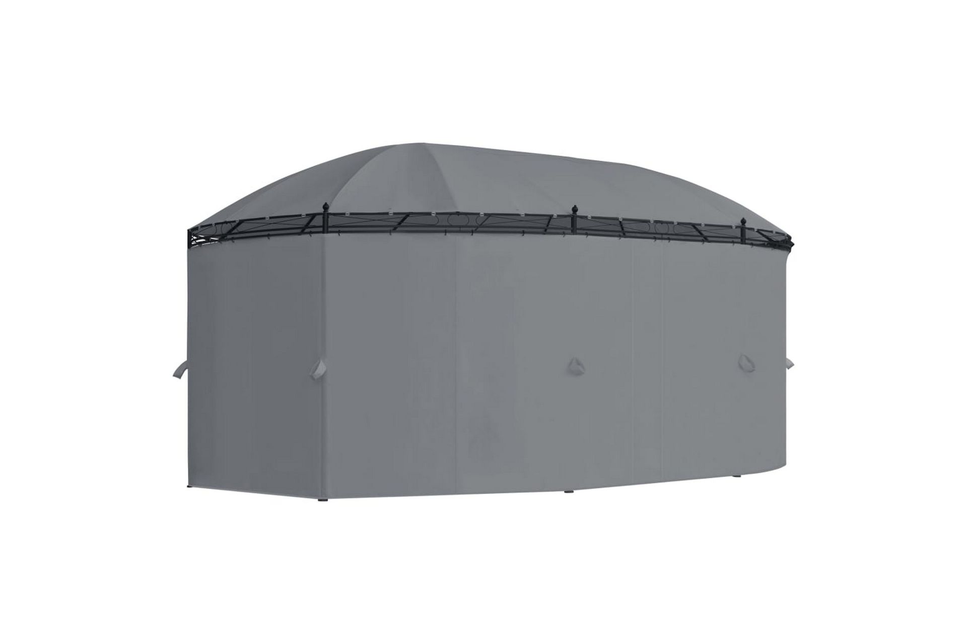 Pavillon Med Gardiner 530X350X265 cm Antracitgrå - Havemøbler - Solafskærmning - Havepavilloner - Komplet pavillon
