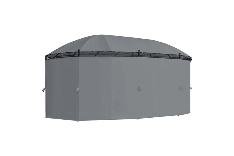 Pavillon Med Gardiner 530X350X265 cm Antracitgrå - Havemøbler - Solafskærmning - Havepavilloner - Komplet pavillon