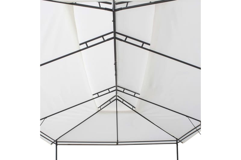 Pavillon Med Gardiner 600x298x270 cm 180G/M² Hvid - Havemøbler - Solafskærmning - Havepavilloner - Komplet pavillon