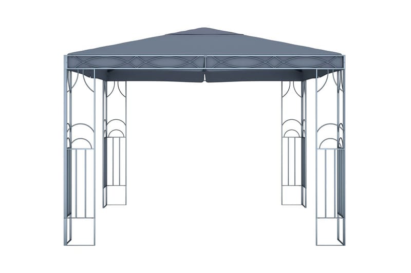 pavillon med lyskæder 300x300 cm antracitgrå - Antracit - Havemøbler - Solafskærmning - Havepavilloner - Komplet pavillon