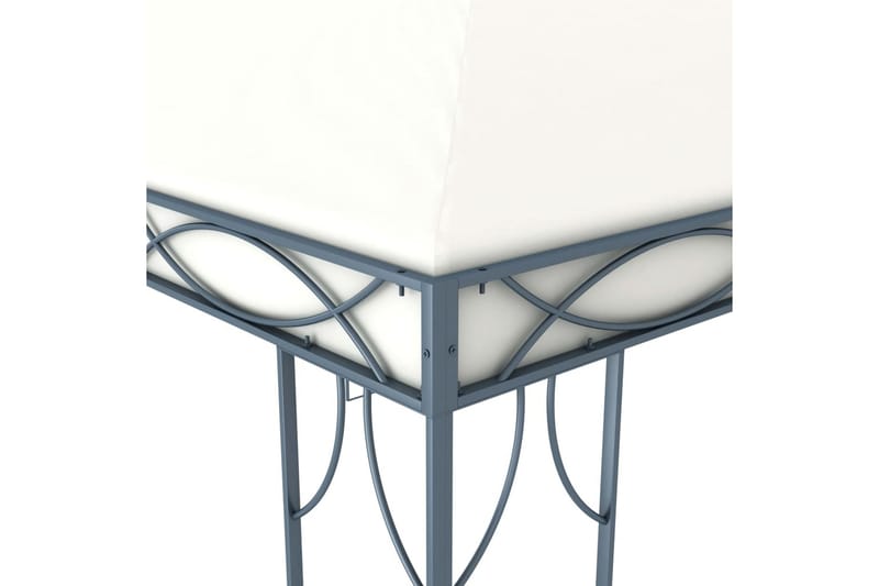 pavillon med lyskæder 300x300 cm cremefarvet - Creme - Havemøbler - Solafskærmning - Havepavilloner - Komplet pavillon