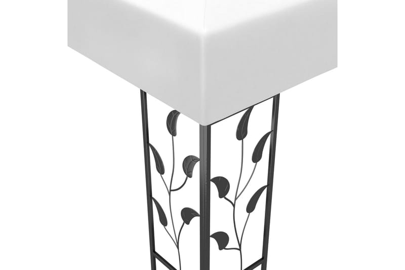 pavillon med lyskæder 3x3 m 180 g/m² hvid - Hvid - Havemøbler - Solafskærmning - Havepavilloner - Komplet pavillon
