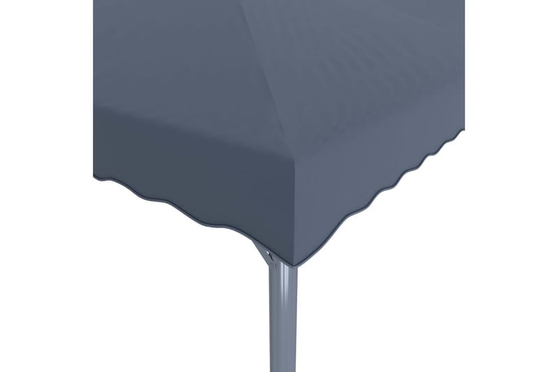 pavillon med lyskæder 400x300 cm aluminium antracitgrå - Antracit - Havemøbler - Solafskærmning - Havepavilloner - Komplet pavillon