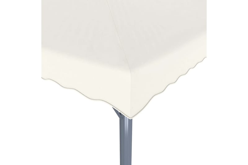 pavillon med lyskæder 400x300 cm aluminium cremefarvet - Creme - Havemøbler - Solafskærmning - Havepavilloner - Komplet pavillon