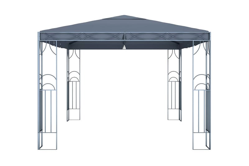 pavillon med lyskæder 400x300 cm antracitgrå - Antracit - Havemøbler - Solafskærmning - Havepavilloner - Komplet pavillon