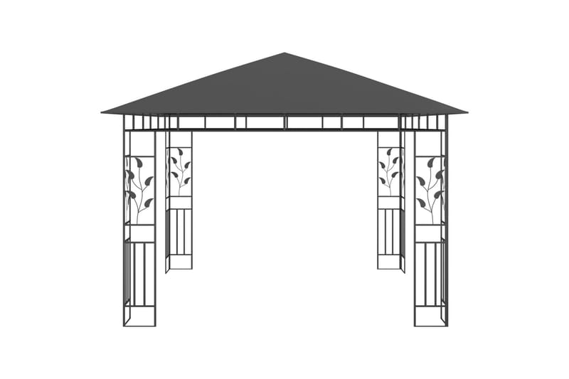 Pavillon Med Myggenet 3X3X,2,73 M 180 G/M² Antracitgrå - Havemøbler - Solafskærmning - Havepavilloner - Komplet pavillon