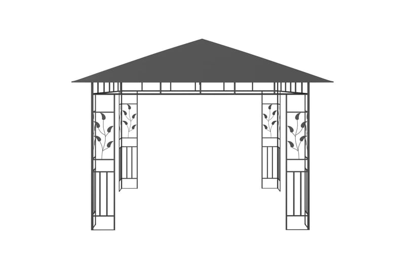 Pavillon Med Myggenet 3X3X,2,73 M 180 G/M² Antracitgrå - Komplet pavillon