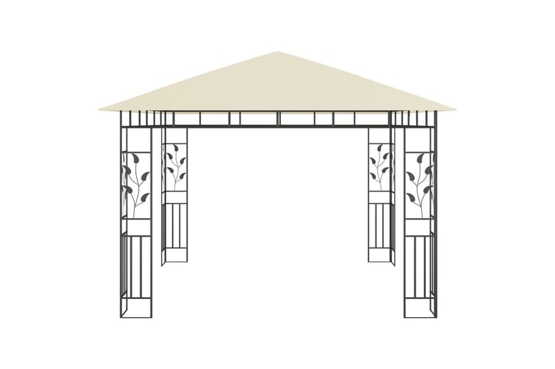 Pavillon Med Myggenet 3X3X2,73 M 180 G/M² Cremefarvet - Havemøbler - Solafskærmning - Havepavilloner - Komplet pavillon