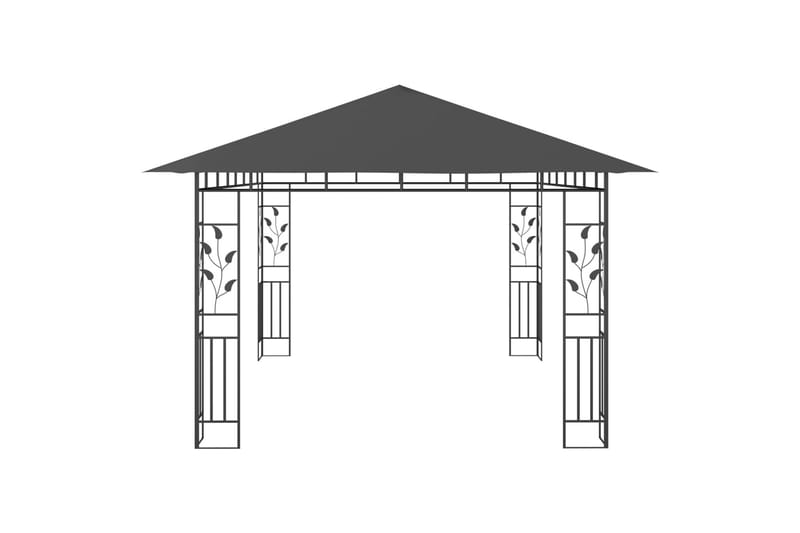 Pavillon Med Myggenet 4X3X2,73 M 180 G/M² Antracitgrå - Havemøbler - Solafskærmning - Havepavilloner - Komplet pavillon