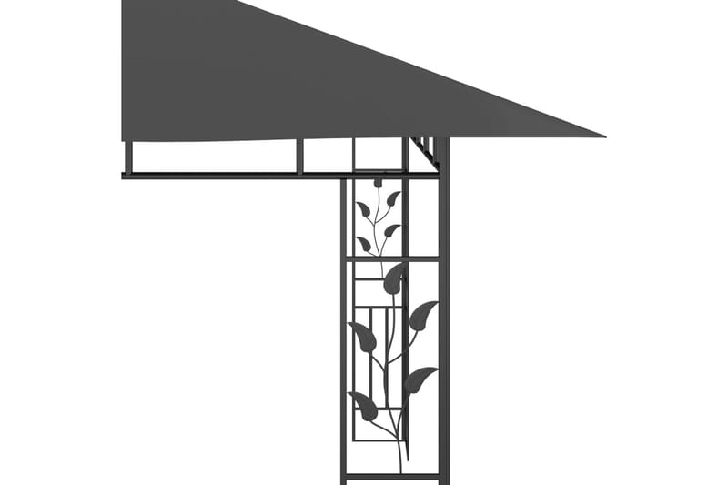 Pavillon Med Myggenet 4X3X2,73 M 180 G/M² Antracitgrå - Havemøbler - Solafskærmning - Havepavilloner - Komplet pavillon