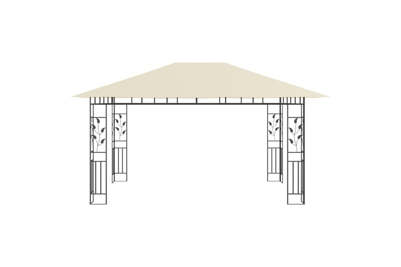 Pavillon Med Myggenet 4X3X2,73 M 180 G/M² Cremefarvet - Havemøbler - Solafskærmning - Havepavilloner - Komplet pavillon