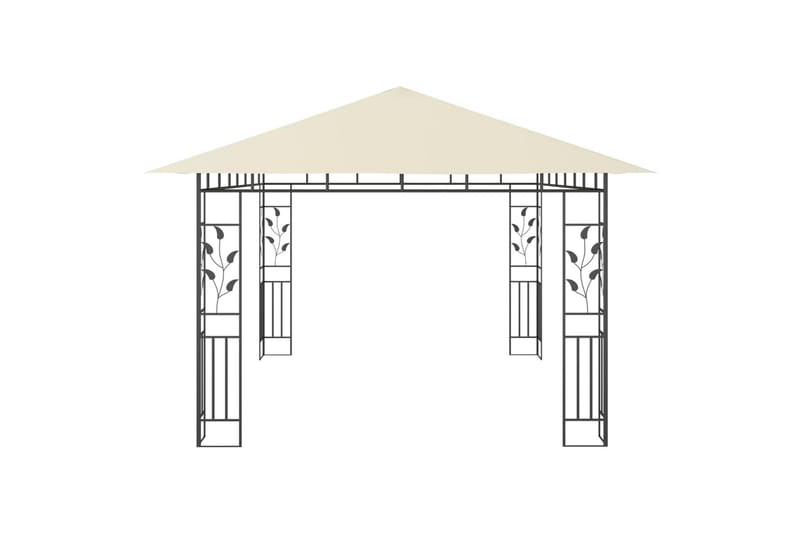 Pavillon Med Myggenet 4X3X2,73 M 180 G/M² Cremefarvet - Havemøbler - Solafskærmning - Havepavilloner - Komplet pavillon