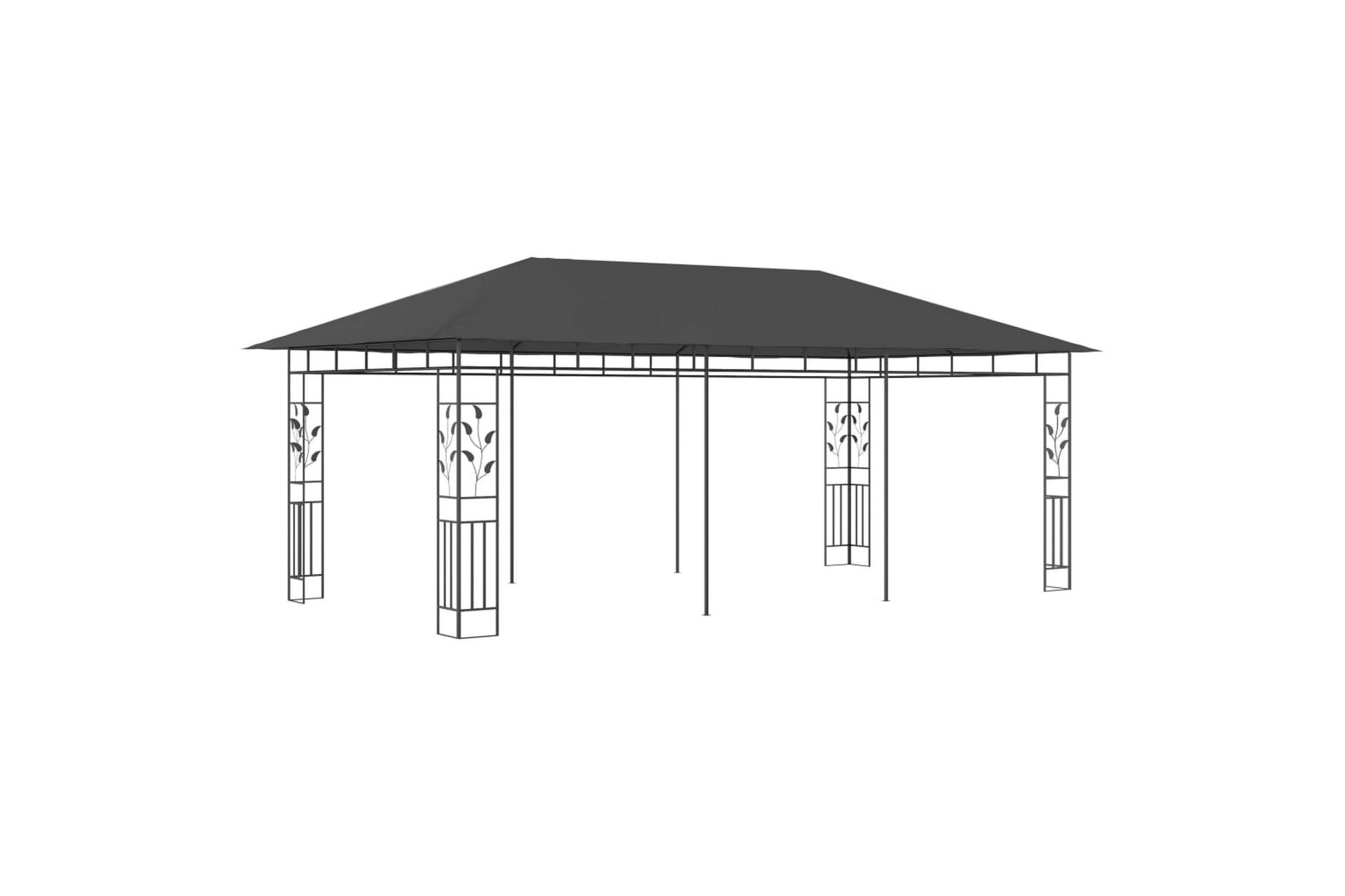 Pavillon Med Myggenet 6X3X,2,73 M Antracitgrå - Havemøbler - Solafskærmning - Havepavilloner - Komplet pavillon