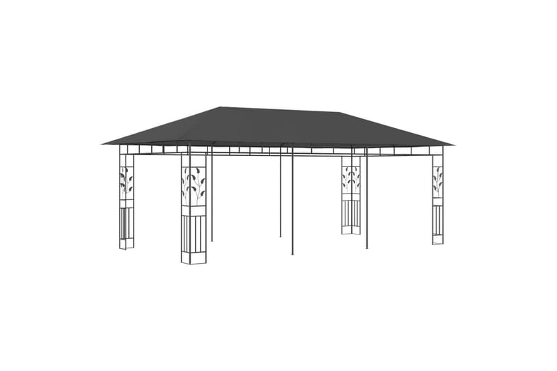 Pavillon Med Myggenet 6X3X,2,73 M Antracitgrå - Havemøbler - Solafskærmning - Havepavilloner - Komplet pavillon