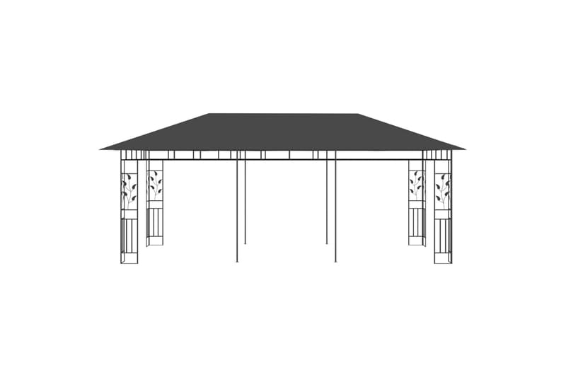 Pavillon Med Myggenet 6X3X,2,73 M Antracitgrå - Komplet pavillon