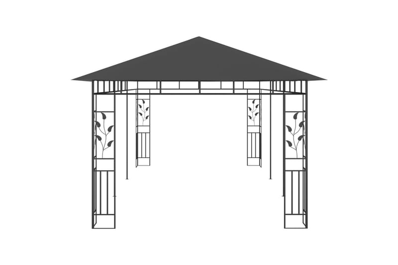 Pavillon Med Myggenet 6X3X,2,73 M Antracitgrå - Havemøbler - Solafskærmning - Havepavilloner - Komplet pavillon