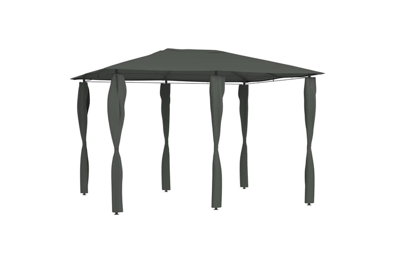 pavillon med sidevæg 3x4x2,6 m 160 g/m² antracitgrå - Antracit - Havemøbler - Solafskærmning - Havepavilloner - Komplet pavillon