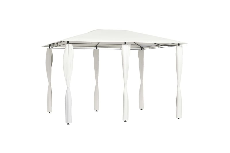pavillon med sidevæg 3x4x2,6 m 160 g/m² cremefarvet - Creme - Havemøbler - Solafskærmning - Havepavilloner - Komplet pavillon