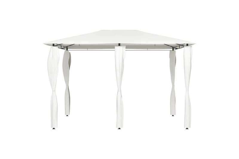 pavillon med sidevæg 3x4x2,6 m 160 g/m² cremefarvet - Creme - Havemøbler - Solafskærmning - Havepavilloner - Komplet pavillon