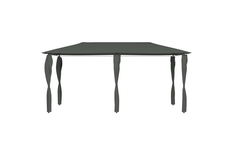 pavillon med sidevæg 3x6x2,6 m 160 g/m² antracitgrå - Antracit - Havemøbler - Solafskærmning - Havepavilloner - Komplet pavillon
