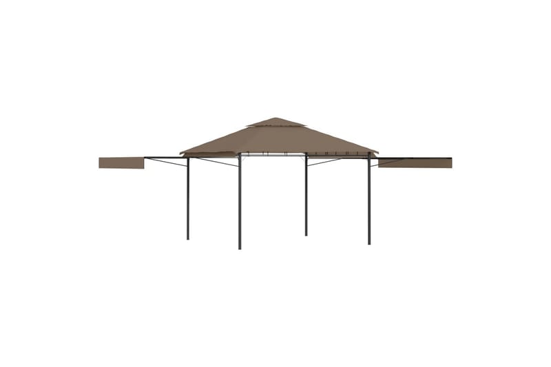 pavillon med udvidelige dobbelttage 3x3x2,75 m 180g/m² - Gråbrun - Havemøbler - Solafskærmning - Havepavilloner - Komplet pavillon