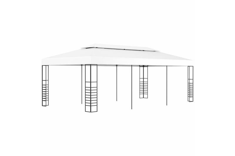 Pavillontelt 6x3 m Hvid - Hvid - Komplet pavillon