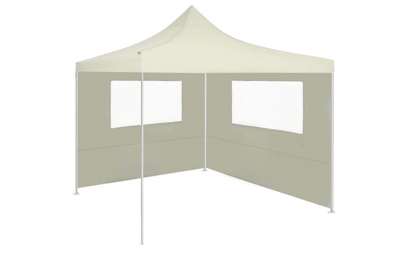pavillonvæg med vinduer 4x2 m cremefarvet - Creme - Havemøbler - Solafskærmning - Havepavilloner - Komplet pavillon