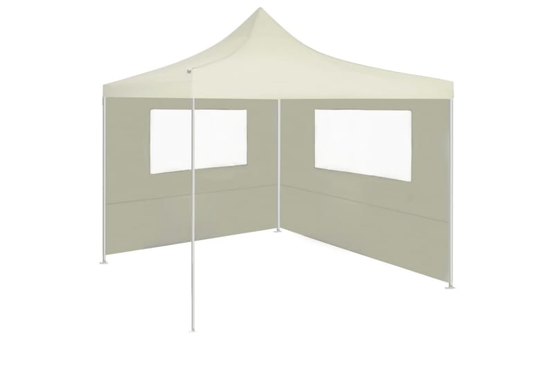 pavillonvæg med vinduer 4x2 m cremefarvet - Creme - Komplet pavillon