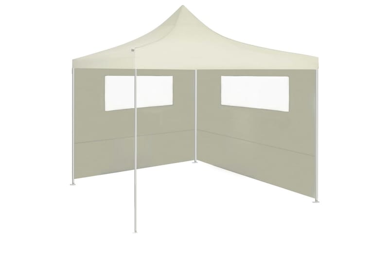 pavillonvæg med vinduer 6x2 m cremefarvet - Creme - Komplet pavillon